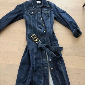 Scanlan Theodore Denim Long Sleeve Dress with Belt